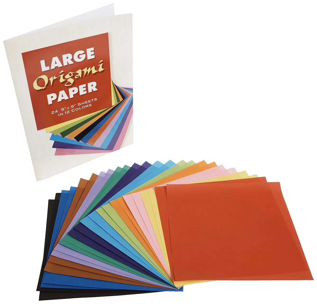 Large Origami Paper: 24 9 X 9 Sheets in 12 Colors