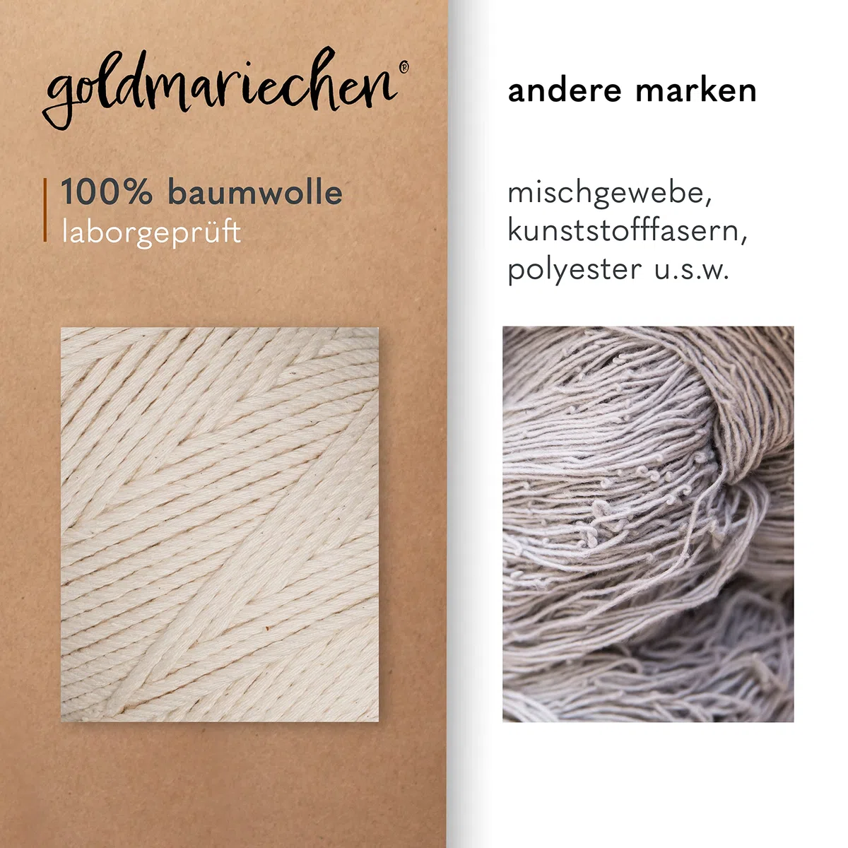 goldmariechen - Przędza do makramy, zestaw 3 mm, 3 mm (naturalna, 200 m, petrol 100 m, zieleń jodłowa 100 m), 100% przędza bawełniana do dekoracji DIY, takich jak naszyjniki, bransoletki, breloczki do