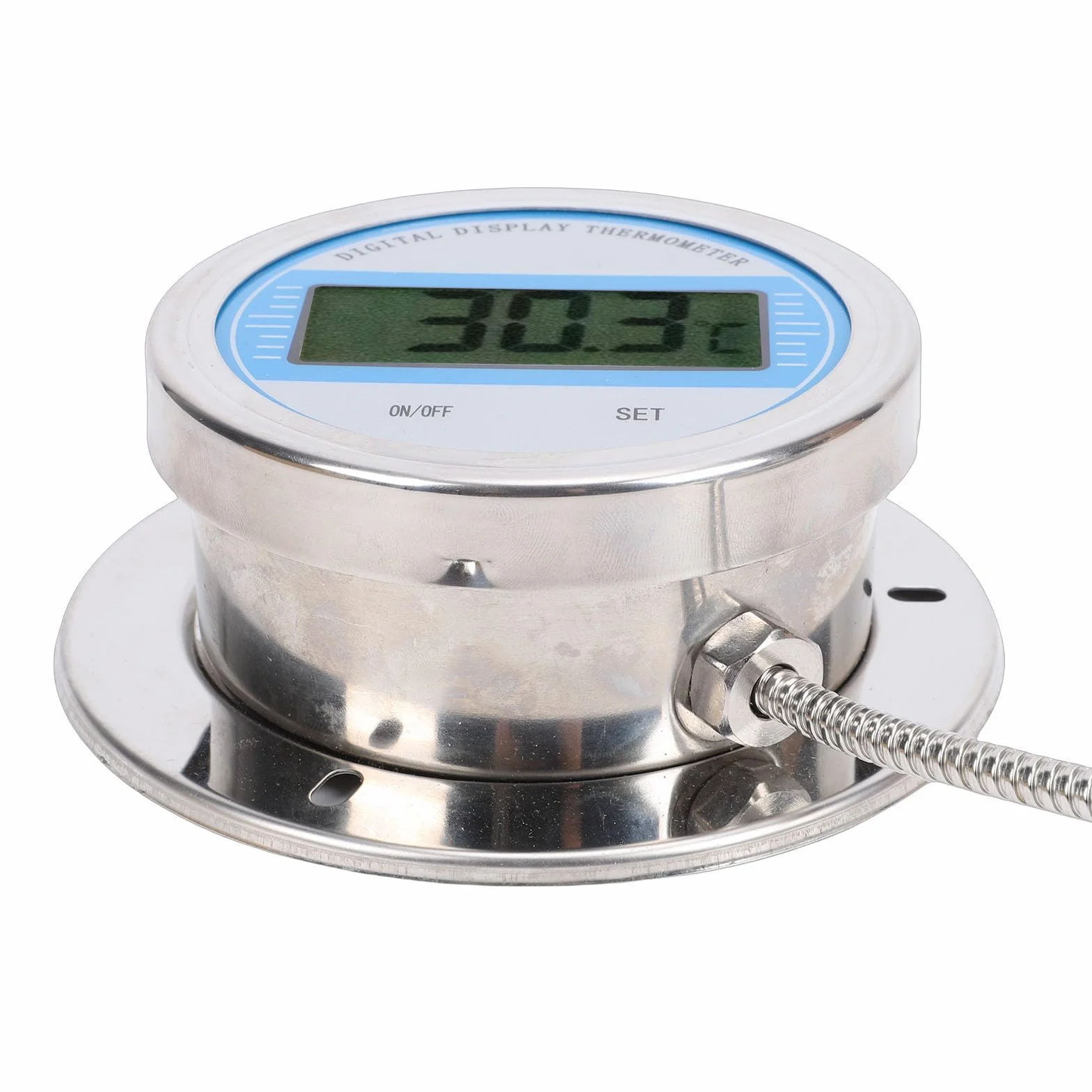 Vikye Cyfrowy Termometr z sondą ze Stali Nierdzewnej 5m, -50 do 200℃ | Dokładny termometr cyfrowy, wodoodporna sonda, do rur kuchennych, do zastosowań przemysłowych, gwint M27x2