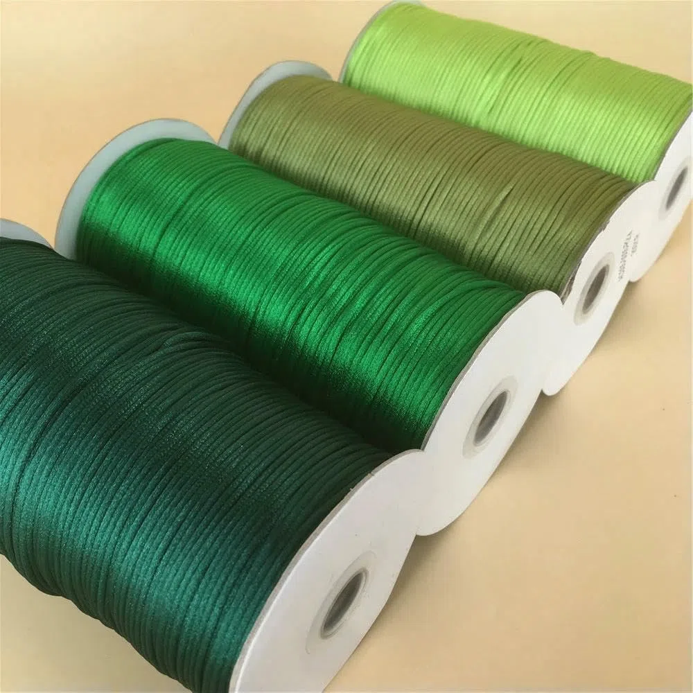 Sznurki do koralików, Pleciony sznurek do makramy 2mm wielokolorowy 10-225m(Coffee 738,225meters whole roll)