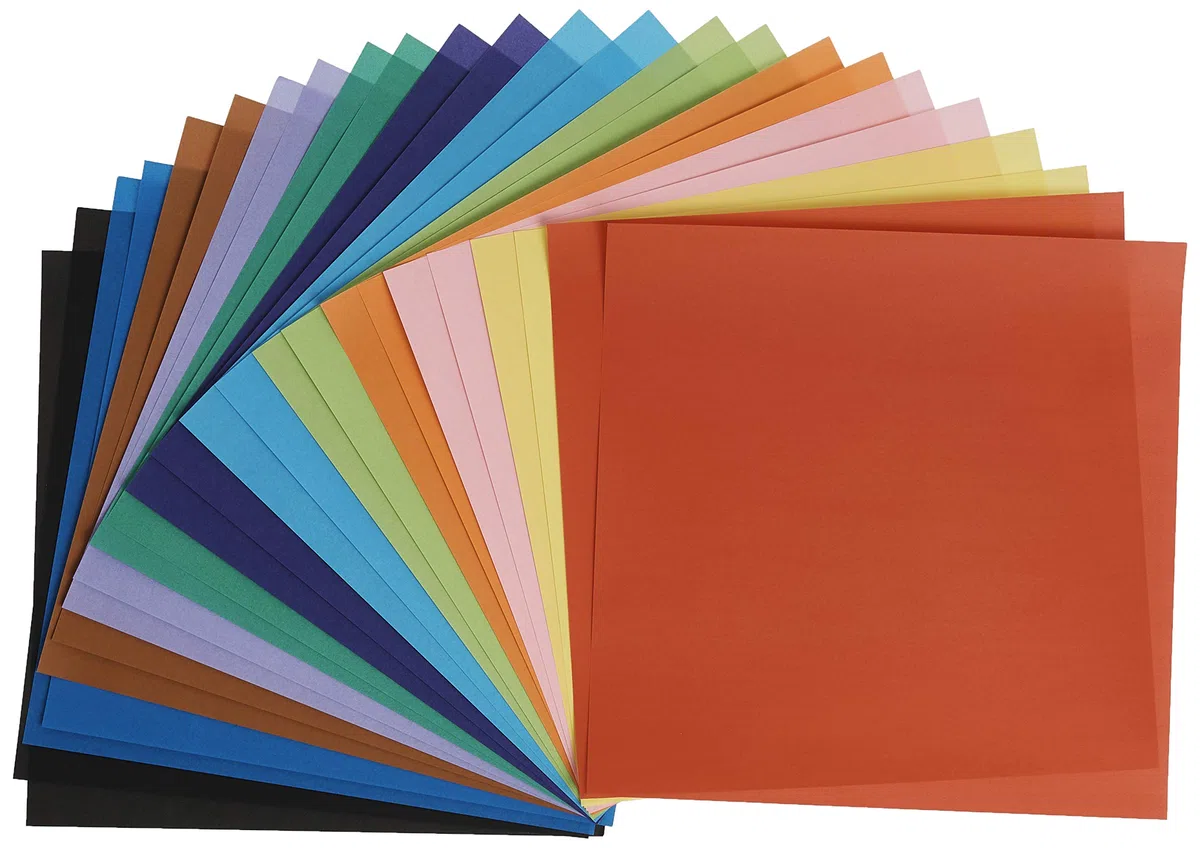 Large Origami Paper: 24 9 X 9 Sheets in 12 Colors