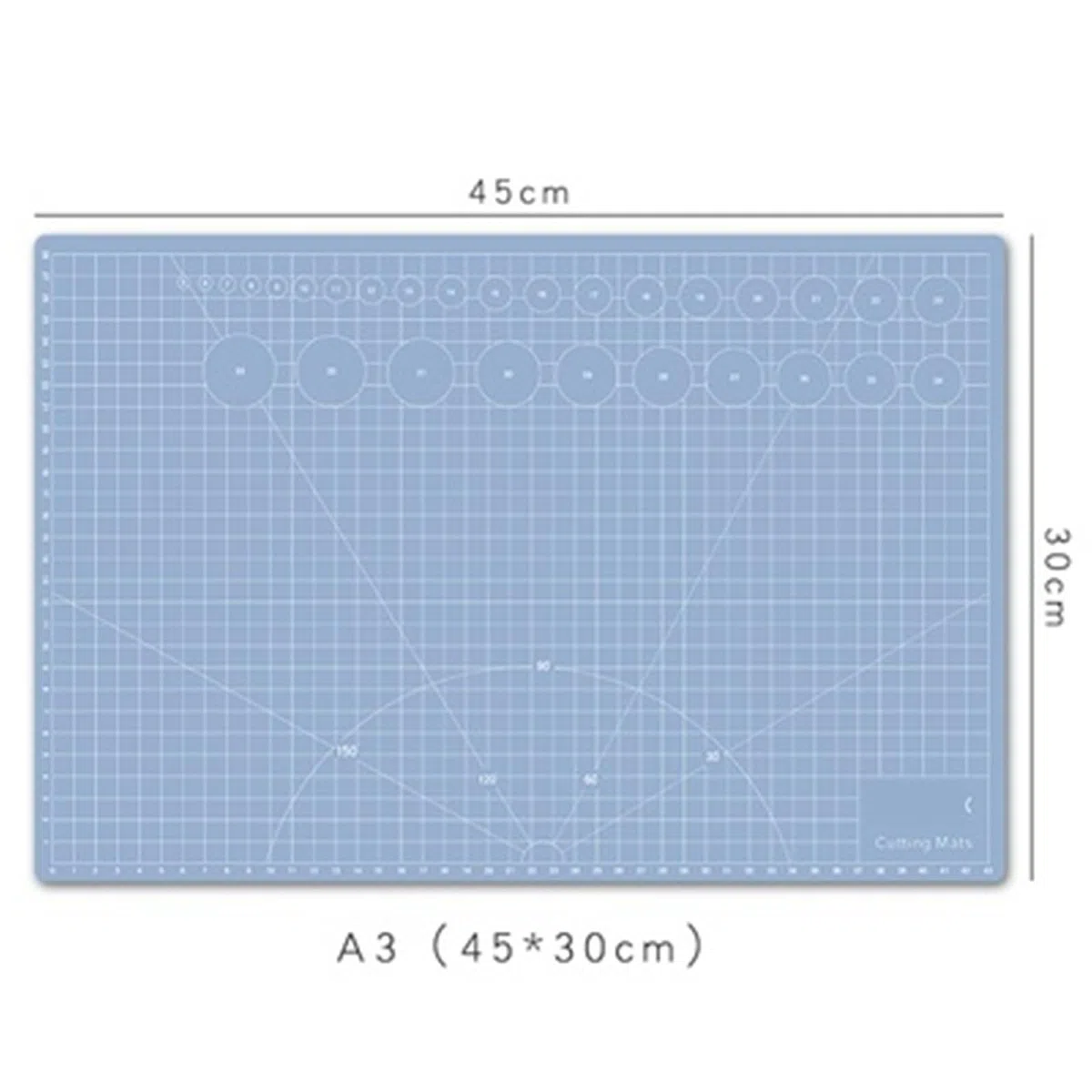 Zestaw Noży Obrotowych, Mata Do Szycia Z Rotacyjnym Wycinaniem A3 A4 A5 Maty Cięcia Samonaprawiające Się Linie Siatki PVC Tkanina Skóra Papier Craft DIY Wiele Rozmiarów(Select Size Name)